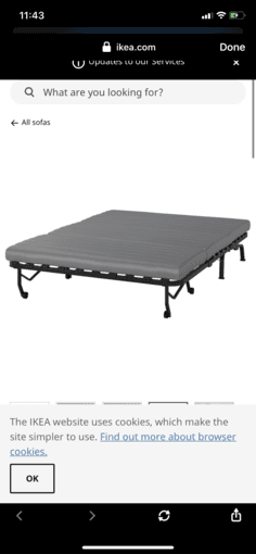 selling ikea futon/full sized bed with mattress and mattress topper 1