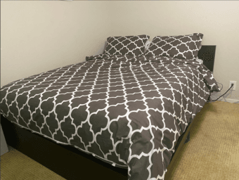 Queen Bedframe, Mattress and Boxspring - Great condition 1