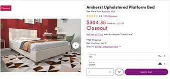 Amherst Upholstered Platform Bed Queen size 3