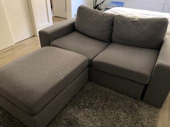 Light gray sectional sofa for sale 1