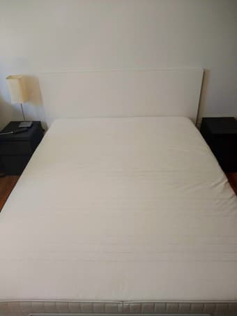 IKEA storage bed (Malm) + memory foam mattress 2