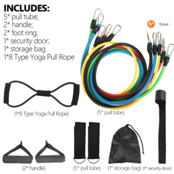 Fitness Resistance Bands 11pcs/set to workout at home 2