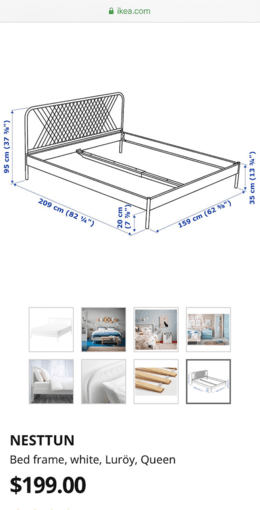 Very new Ikea Bed Frame, Mattress and 5-Drawers Chest, Oak Creek 1