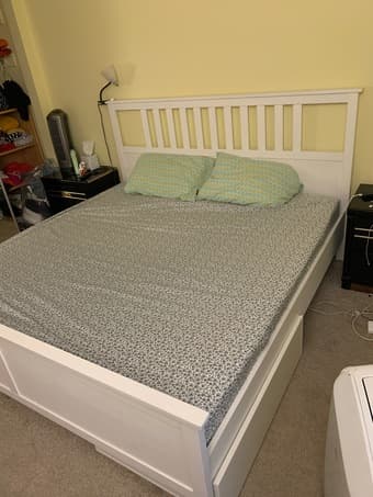 Ikea king bed with drawers 1