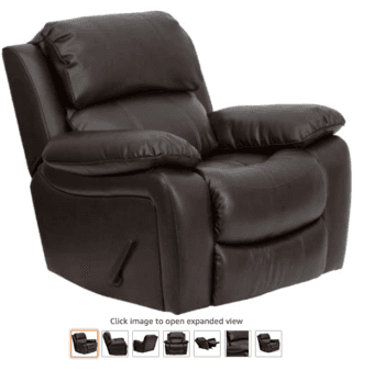 Brown Leather Rocker Recliner 1