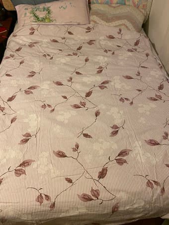 Lavendar pinstripe blanket 1