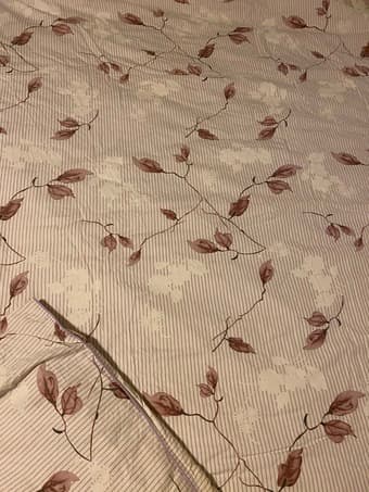 Lavendar pinstripe blanket 2