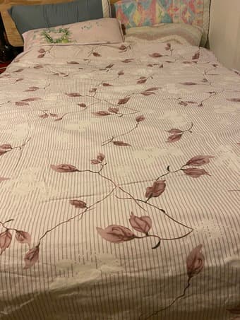 Lavendar pinstripe blanket 3
