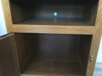 Oak WhiteClad Swivel Top TV Stand 2