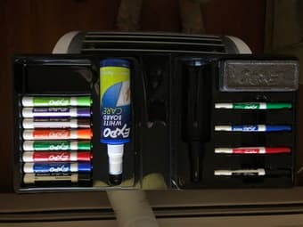whiteboard w/ markers/supplies 2
