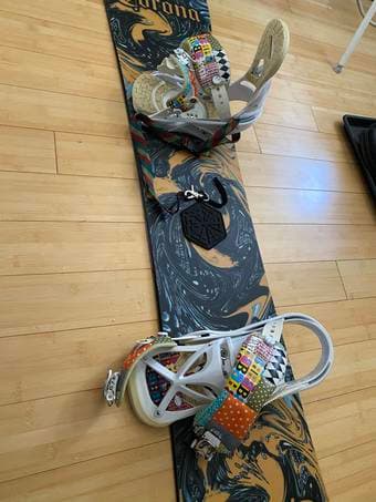 Burton Snowboard with Bag, Helmet, and Googles - (Very Good) 1
