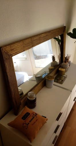 Beautiful large gold/brass vintage mirror 1