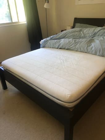 Full bed frame and mattress in great condition for sale 3
