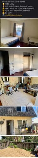 Sunnyvale one room in 2B/1.5B condo 1