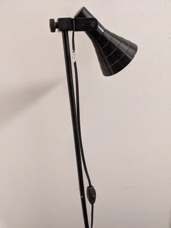 Ikea black lamp with bulb 1