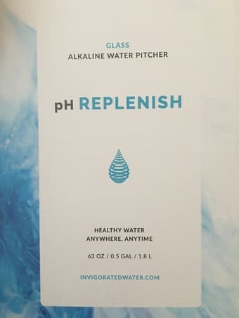 Glass water pitcher, filter, alkalizer 1