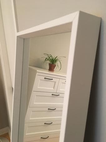 Full length mirror with white frame in perfect condition 2