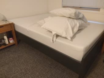 Queen bed frame and mattress in escondido village 2