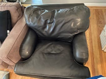leather chair and ottoman 3