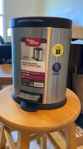 1.3 gal (5L) Stainless Steel Trash Can 1