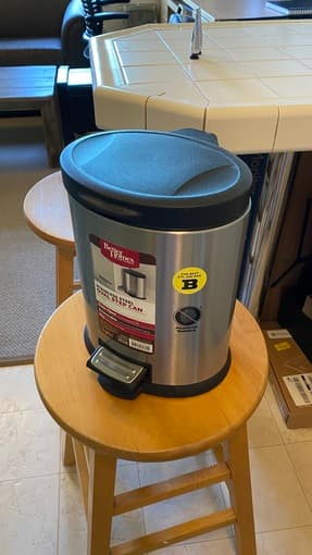 1.3 gal (5L) Stainless Steel Trash Can 2