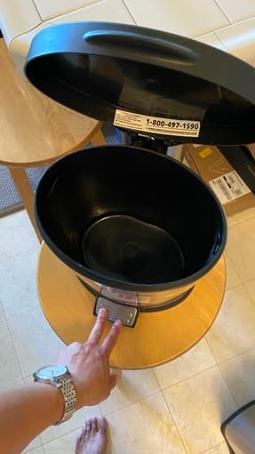 1.3 gal (5L) Stainless Steel Trash Can 3