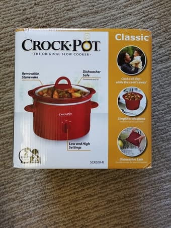NEW-Crock-Pot 2-QT Round Manual Slow Cooker, Red 1