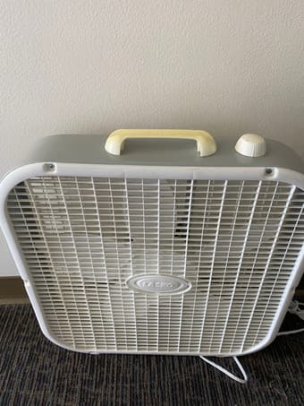 Two fans: 40" Sunter Tower Fan & 20" Lasko Box 3-Speed Fan 2