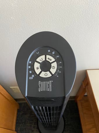 Two fans: 40" Sunter Tower Fan & 20" Lasko Box 3-Speed Fan 3