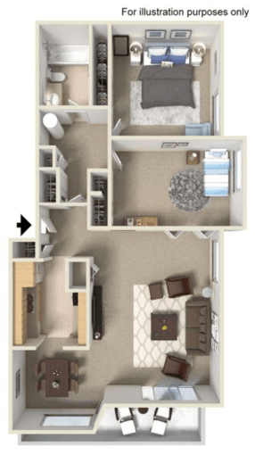 Oak creek 2b1b apartment for sublease 1
