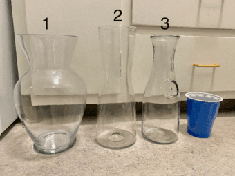 Glass bottles and vases 1