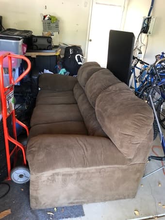 Comfy brown couch 2