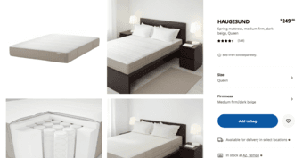 KEA queen bed HAUGESUND great quality 2