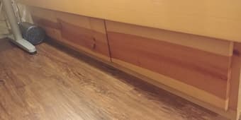 full-size mattress + topper + wooden bedframe 3