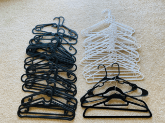 Standard Plastic Hangers (white 20, black 30)   $ 10 1