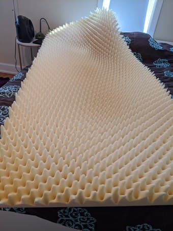 Twin XL 4” Memory Foam Mattress Topper, 1