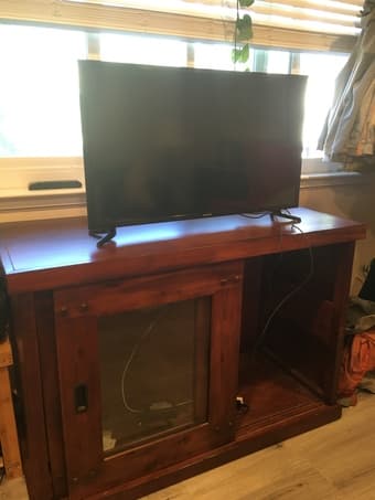 solid wood and glass cabinet 2