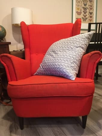 STRANDMON Wing chair, Nordvalla red 1