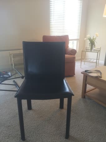 black leather chair 2