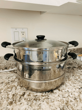 Large Stainless Steel Stock Pot With Steamer Basket Insert - $20 1