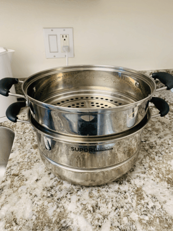 Large Stainless Steel Stock Pot With Steamer Basket Insert - $20 2