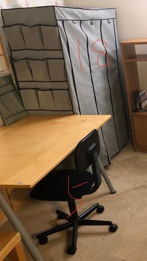 Moving sale-portable closet&office chair&garment rack 1