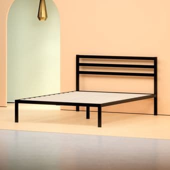 queen size bed frame and mattress 1