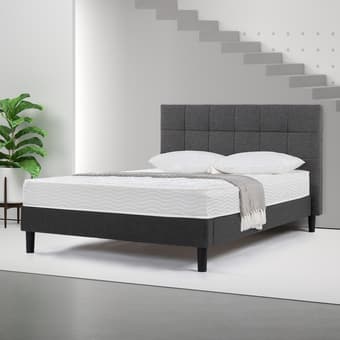 queen size bed frame and mattress 2