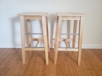 Moving Sale: rack, storage shelves, Ikea bar stools 2