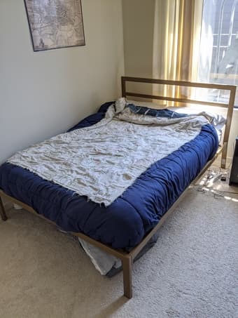 FREE Full-sized Bed + Mattress for pickup 1