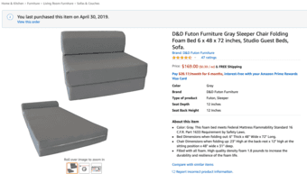 folding mattress, floor couch, guest bed 2