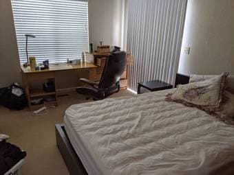 Spacious bedroom with private bathroom in two story house 2
