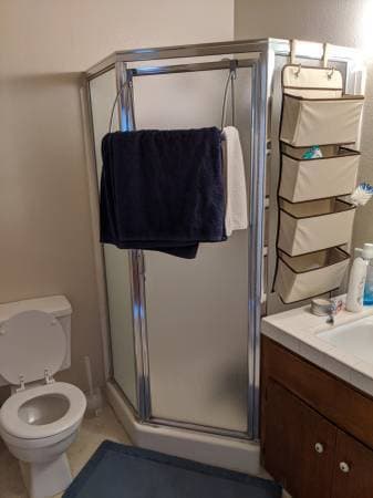 Spacious bedroom with private bathroom in two story house 3