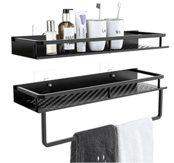 new in box Adhesive Shower Shelf bathroom organizer *2 1